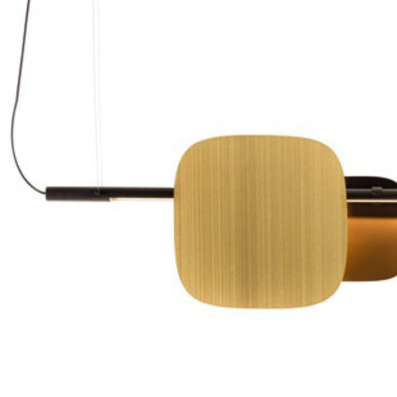 Contemporary LED Kitchen Island Lighting Metal Pendant Ceiling in Black & Gold