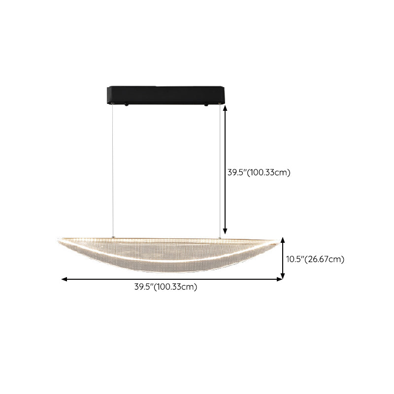 Clear Acrylic LED Pendant Ceiling Modernism Unique Kitchen Island Lighting