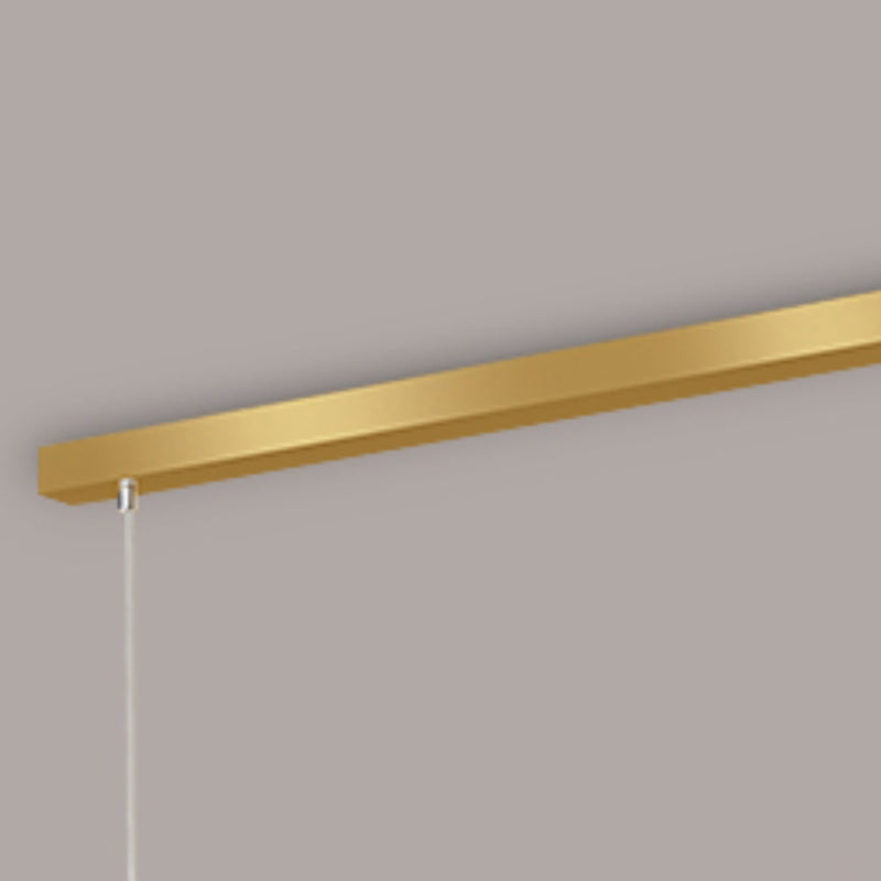 Polished Gold LED Ceiling Pendant Metal and Glass Kitchen Island Fixture