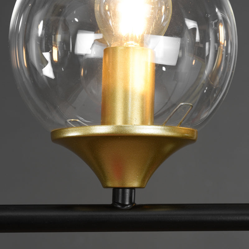 Contemporary Kitchen Island Fixture 4 / 5 / 6 - Light Metal & Glass Ceiling Pendant