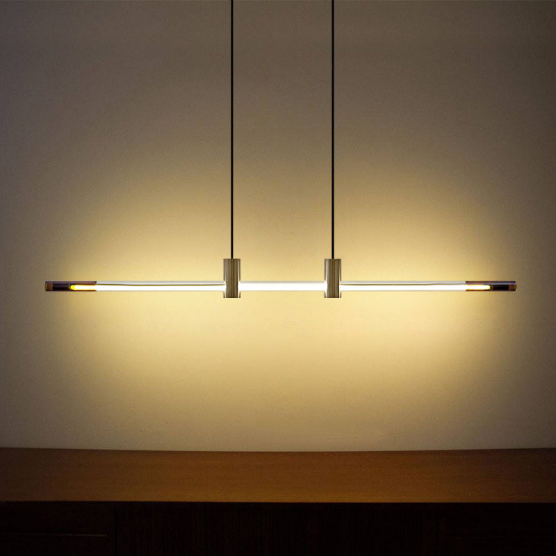 Single Modernist Brass Ceiling Lamp LED Kitchen Island Foyer Lighting