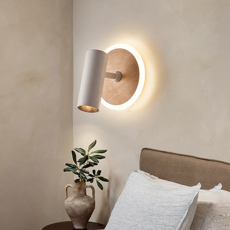 Modern 2-Light White Wall Mounted Sconce Metallic Shaded Wall Light