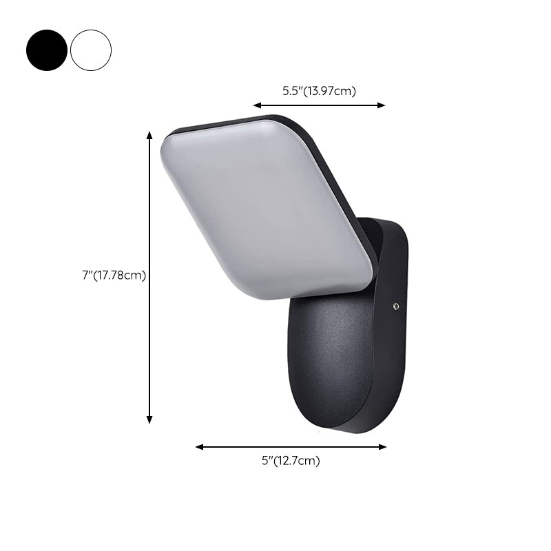 Geometric Shape Wall Lamp Modern Style Metal 1 Light Wall Light in White/Black