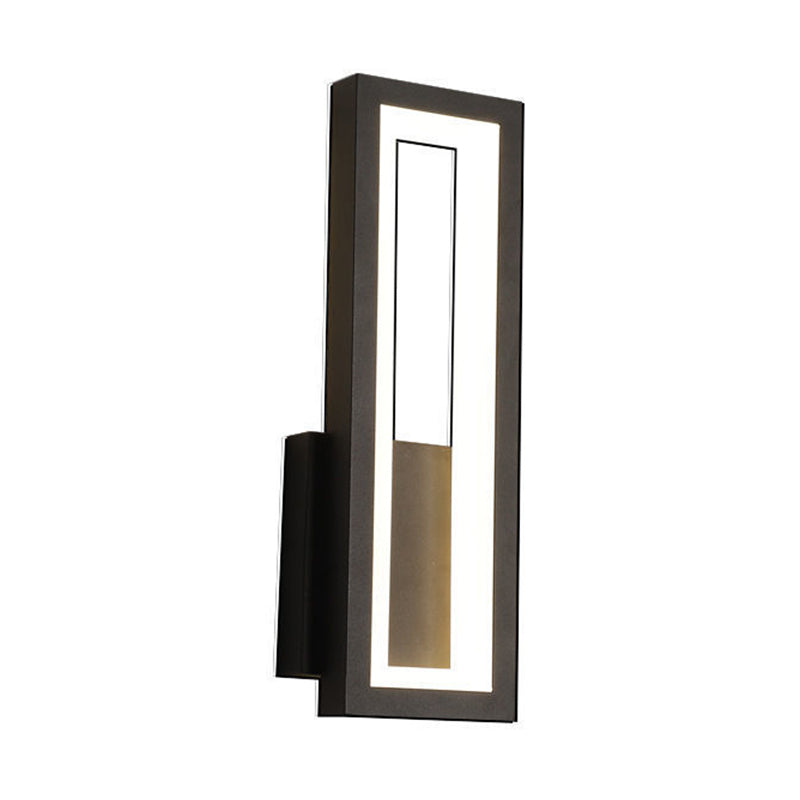 Rectangular Shape Wall Lamp Modern Style Metal 1 Light Wall Light