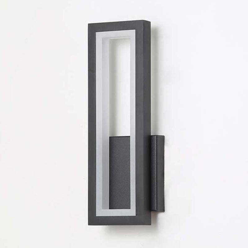 Rectangular Shape Wall Lamp Modern Style Metal 1 Light Wall Light
