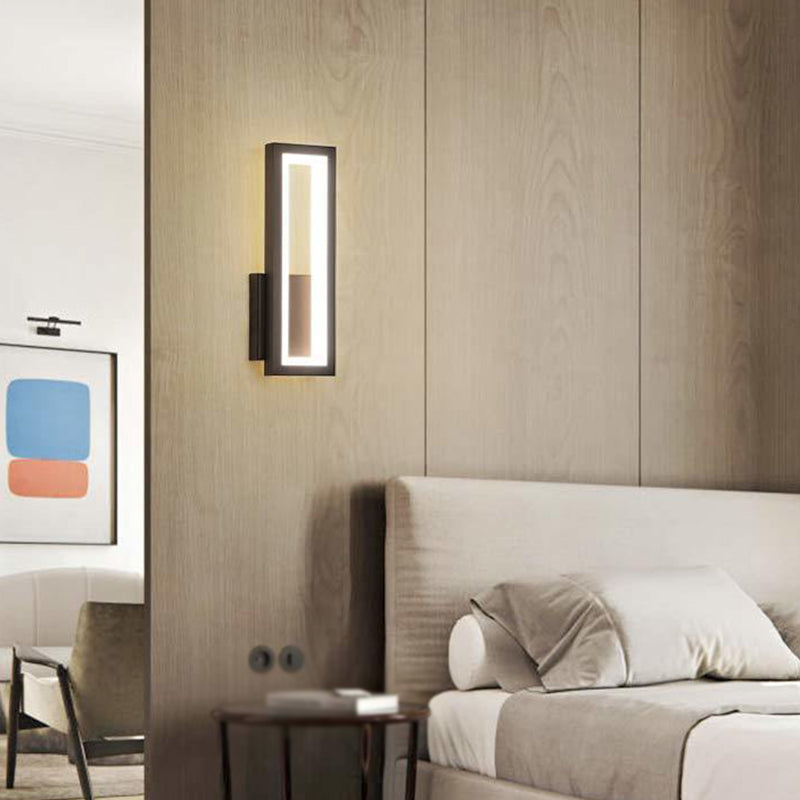 Rectangular Shape Wall Lamp Modern Style Metal 1 Light Wall Light