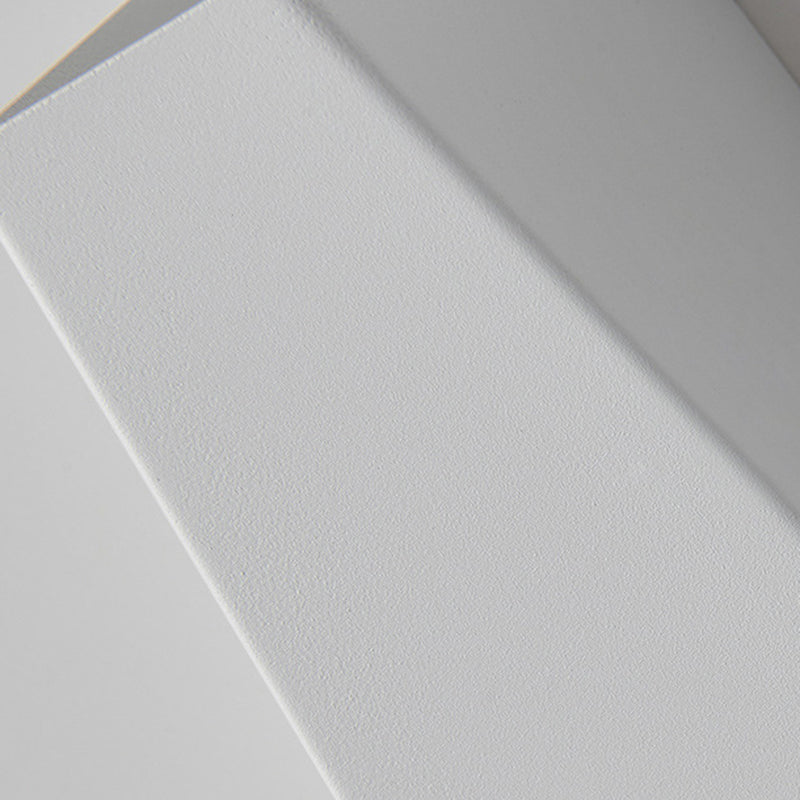 Geometric Shape Wall Lamp Modern Style Metal 2 Lights Wall Light in Black/White