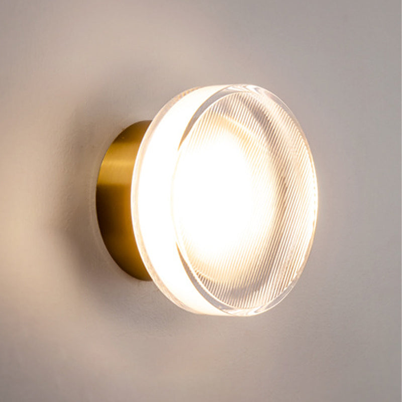 LED Modern 1 - Light Bathroom Vanity Lighting in Black / Gold Acrylic Bath Sconce