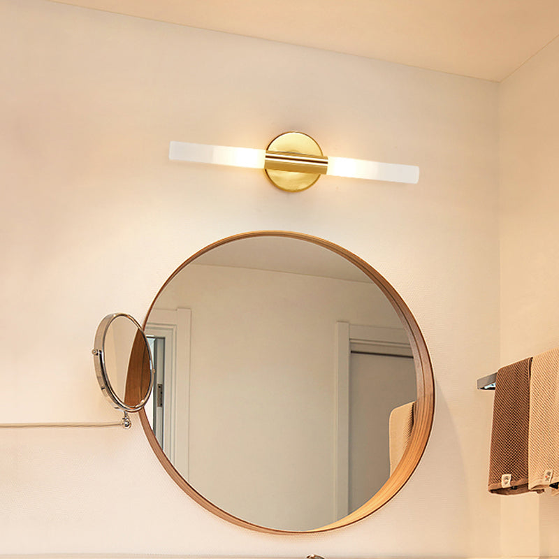 Modern Linear Shape Vanity Light Metal 2 Lights Vanity Lamp for Shower Room