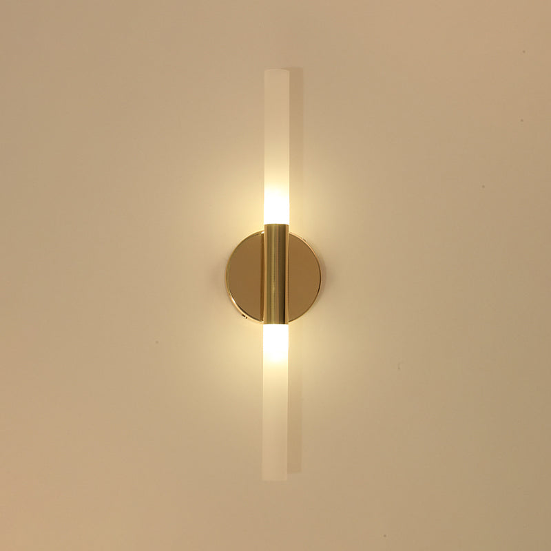 Modern Linear Shape Vanity Light Metal 2 Lights Vanity Lamp for Shower Room