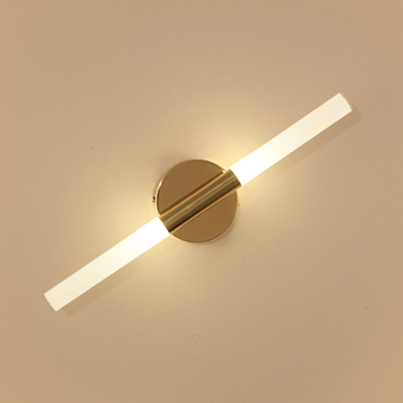 Modern Linear Shape Vanity Light Metal 2 Lights Vanity Lamp for Shower Room