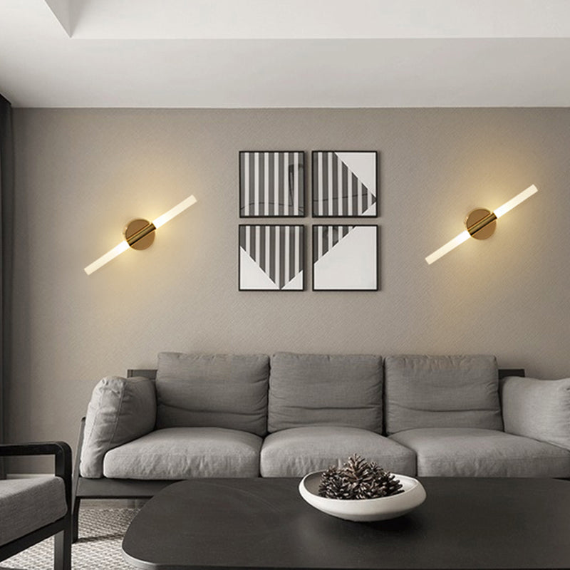 Modern Linear Shape Vanity Light Metal 2 Lights Vanity Lamp for Shower Room