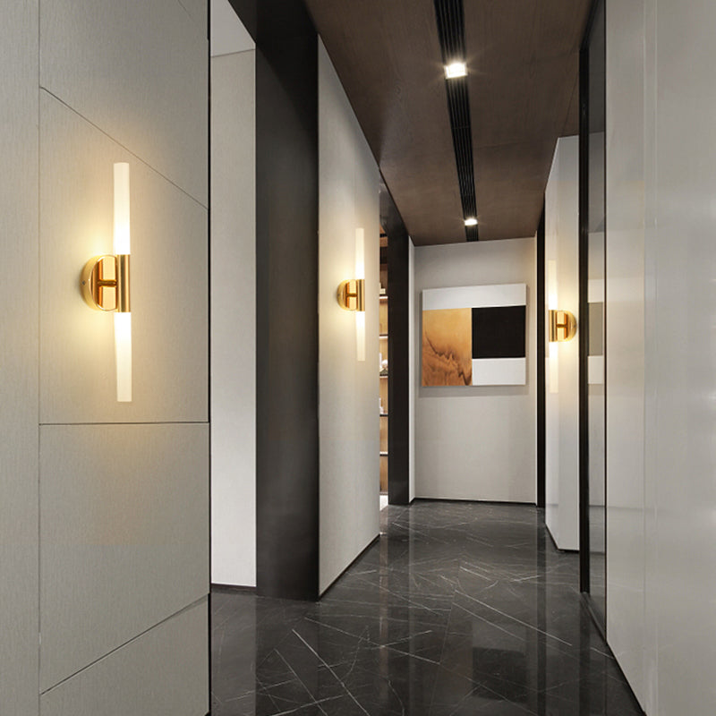 Modern Linear Shape Vanity Light Metal 2 Lights Vanity Lamp for Shower Room