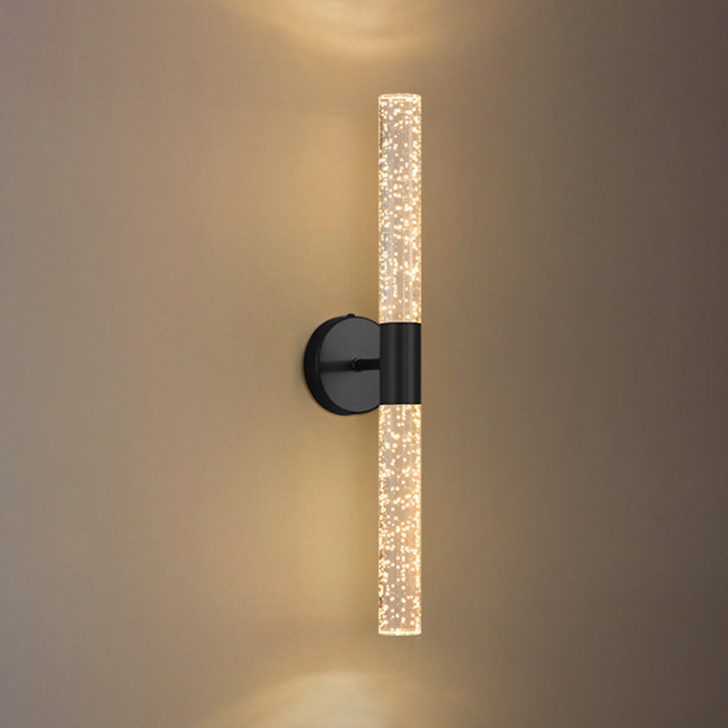 Modern Style Vanity Light Cylinder Shape 2 Lights Vanity Lamp for Shower Room