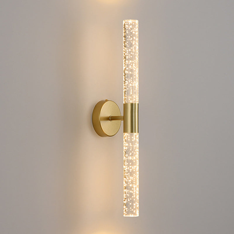 Modern Style Vanity Light Cylinder Shape 2 Lights Vanity Lamp for Shower Room