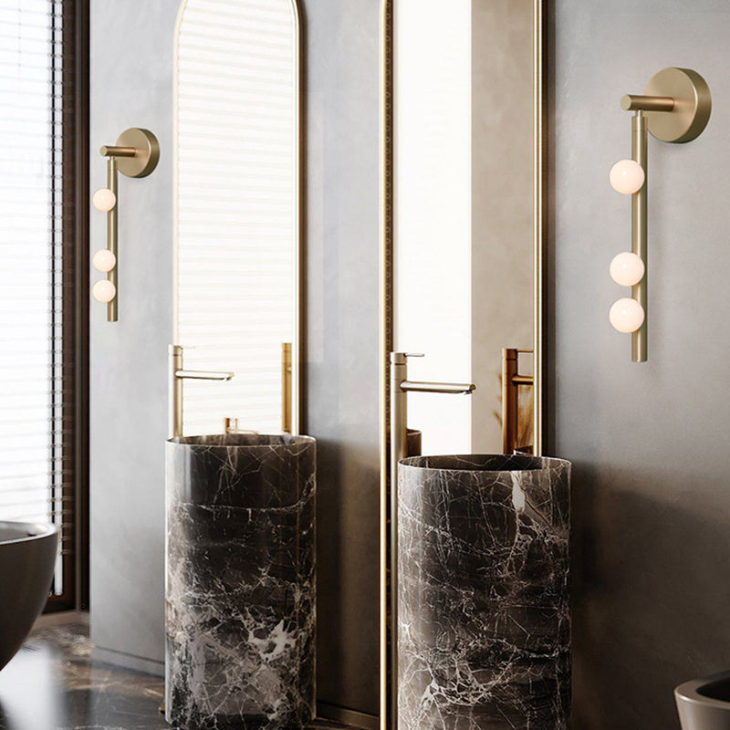 Nordic Style Vanity Light Globe Shape Glass Vanity Lamp for Shower Room