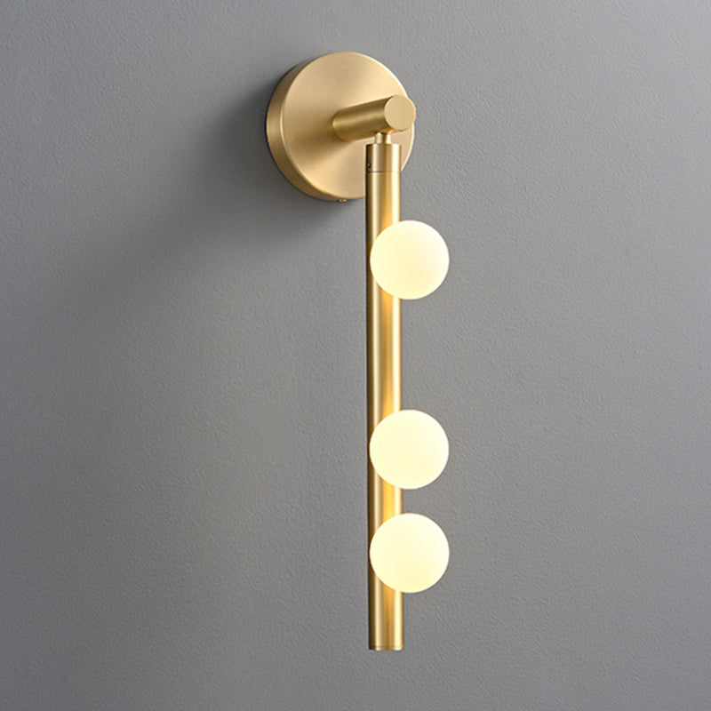 Nordic Style Vanity Light Globe Shape Glass Vanity Lamp for Shower Room