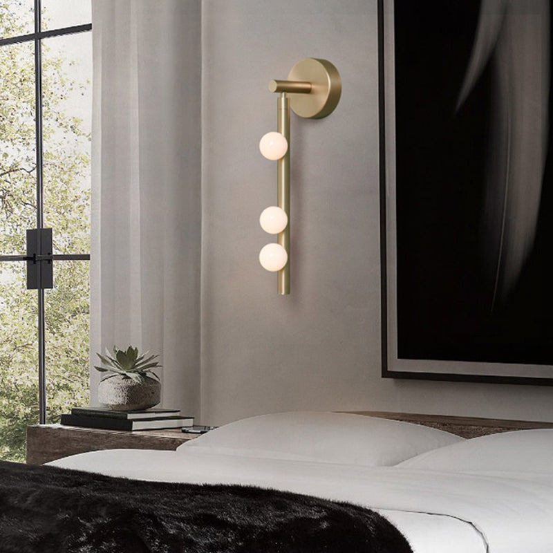 Nordic Style Vanity Light Globe Shape Glass Vanity Lamp for Shower Room