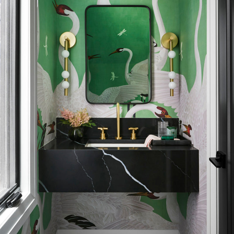 Nordic Style Vanity Light Globe Shape Glass Vanity Lamp for Shower Room