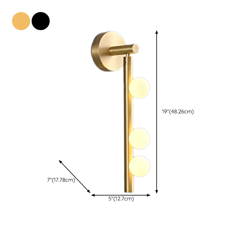 Nordic Style Vanity Light Globe Shape Glass Vanity Lamp for Shower Room