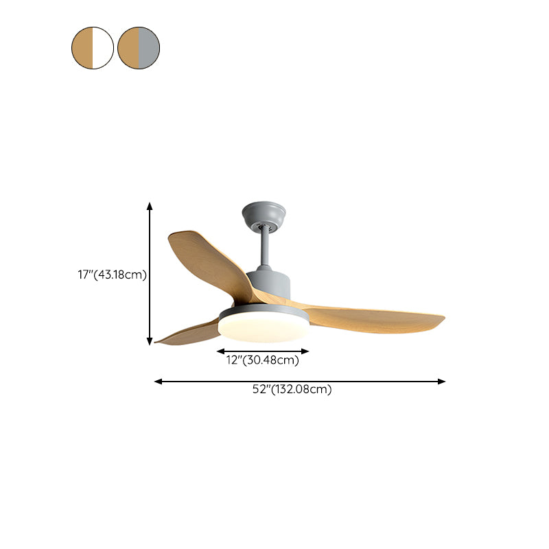 1 - Light Contemporary Ceiling Fan 3 - Blades Fan Light for Room