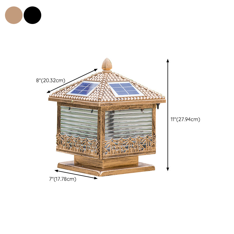 Modern LED Pillar Light Simple Solar Lighting Fixture for Garden