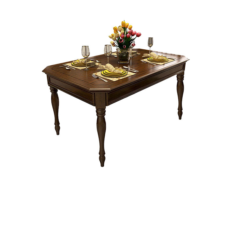 4 Legs Furniture Rectangle Solid Wood Dining Table for Dining Room