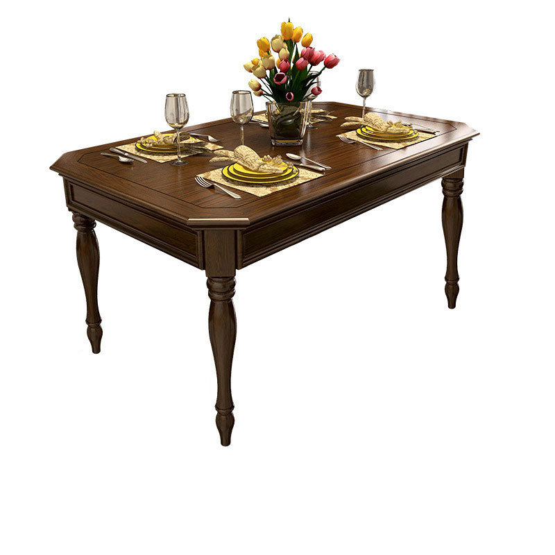 4 Legs Furniture Rectangle Solid Wood Dining Table for Dining Room