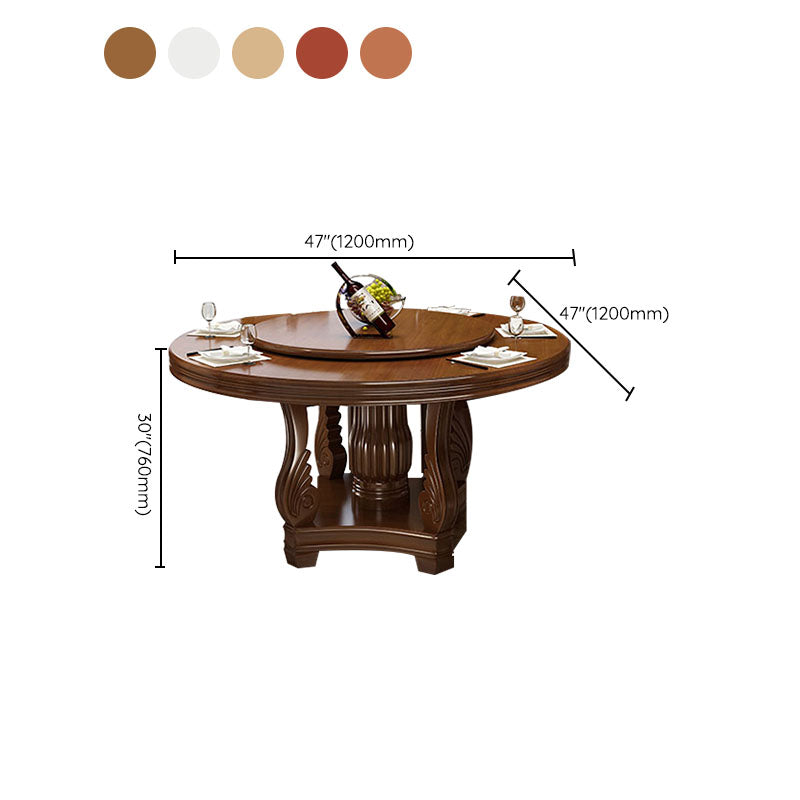 Solid Wood Dining Table Convertible Dining Table for Kitchen Room