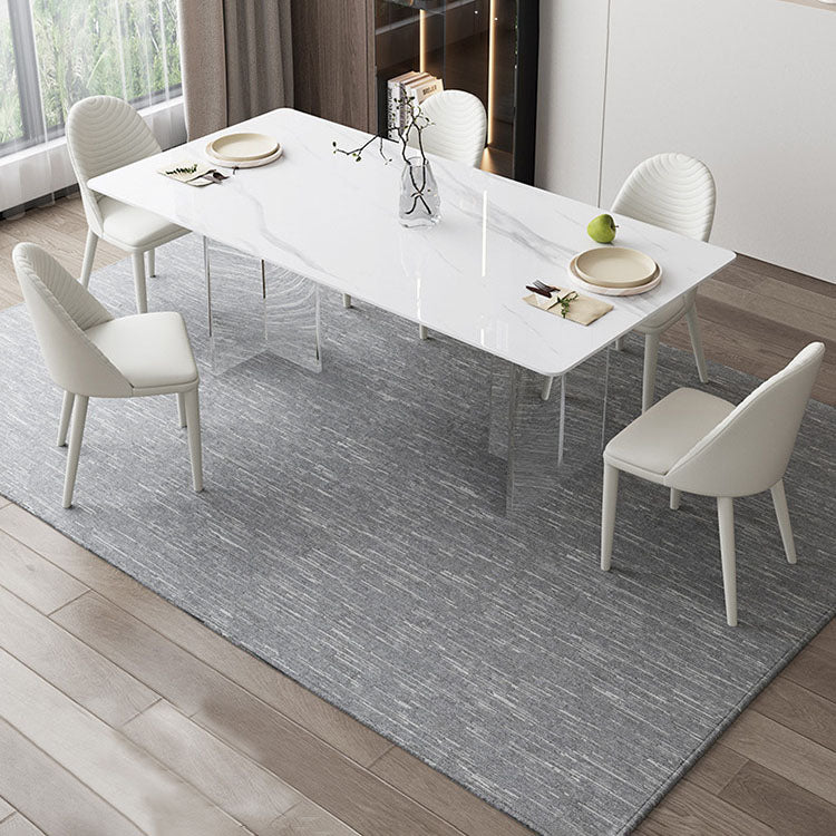 Sintered Stone Dining Table Acrylic Base Table for Dining Room