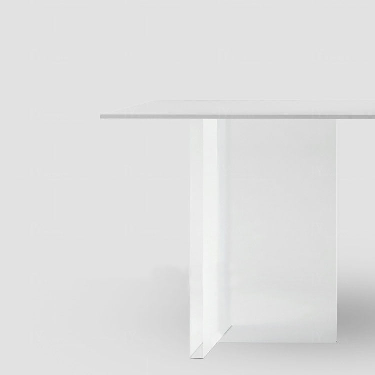 Sintered Stone Dining Table Acrylic Base Table for Dining Room