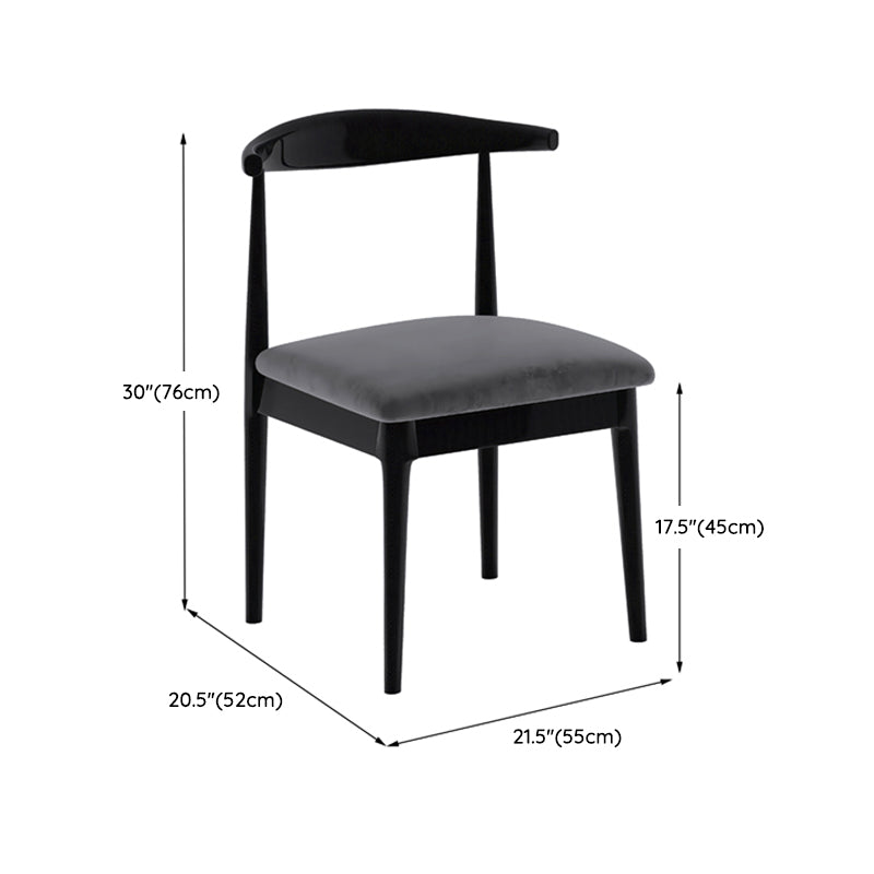 Black Pine Wood Modern Dining Table Set 1/5/7 Pcs Dinette Set for Home