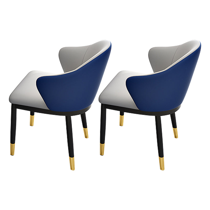 Glossy White Stone Dining Table Set 1/2/4 Pcs Glam Dinette Set with Leather Chairs