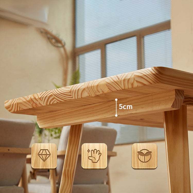 Modern Rectangle Wood Dining Table 1/2/4/5 Pieces Dining Set for Dining Room