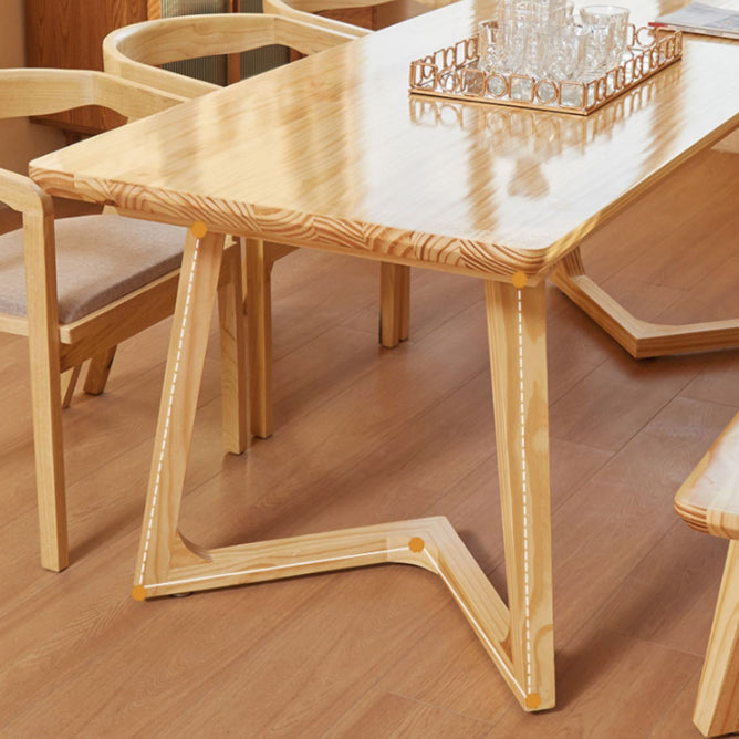 Modern Rectangle Wood Dining Table 1/2/4/5 Pieces Dining Set for Dining Room