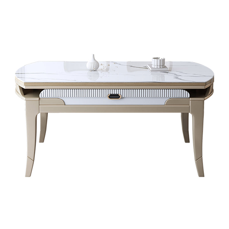 Nordic 1/2/5/7 Pieces Furniture Round Stone Dining Table Set in White