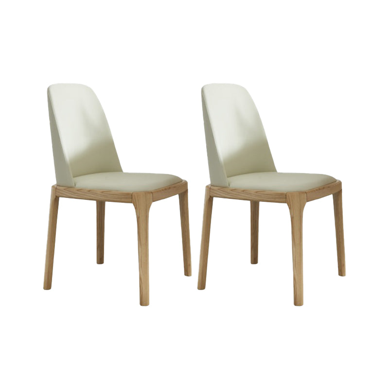 Solid Wood Kitchen Dining Side Chairs Parsons Chair in White