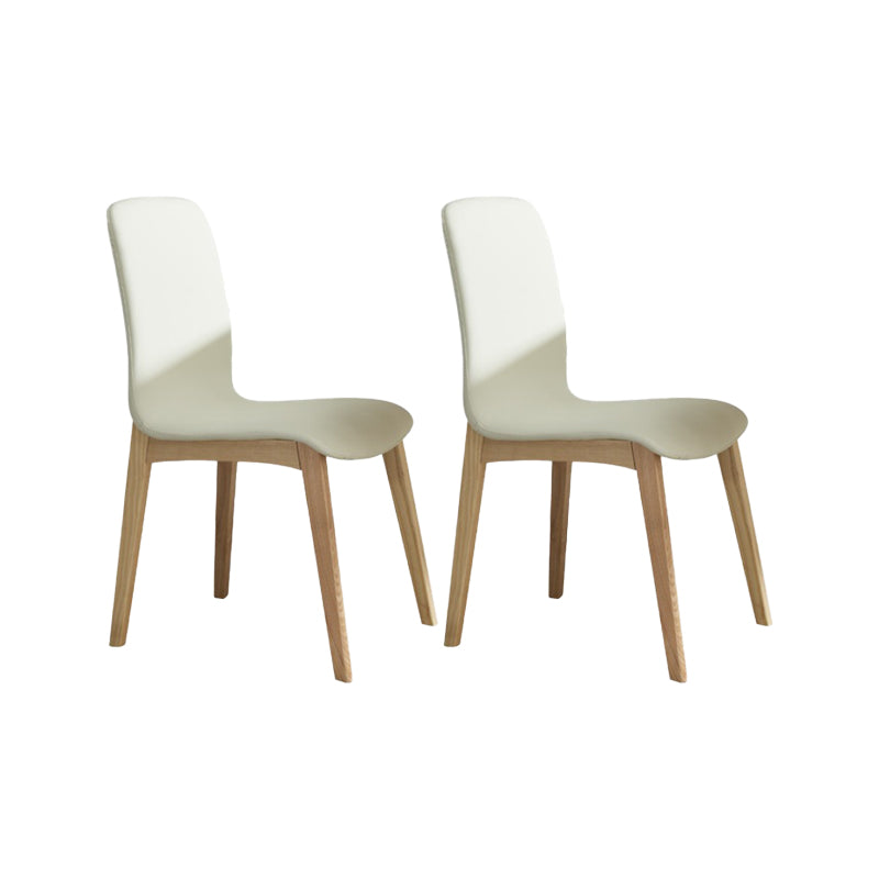 Solid Wood Kitchen Dining Side Chairs Parsons Chair in White