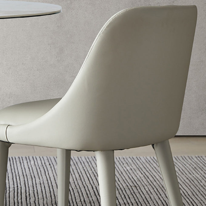 Dining Room Upholstered Parsons Chair Faux Leather Dining Chair