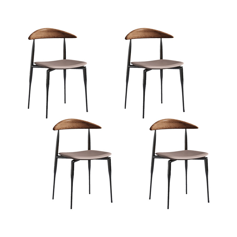 Industrial Armless Dining Chair Kitchen Open Back Side Chair