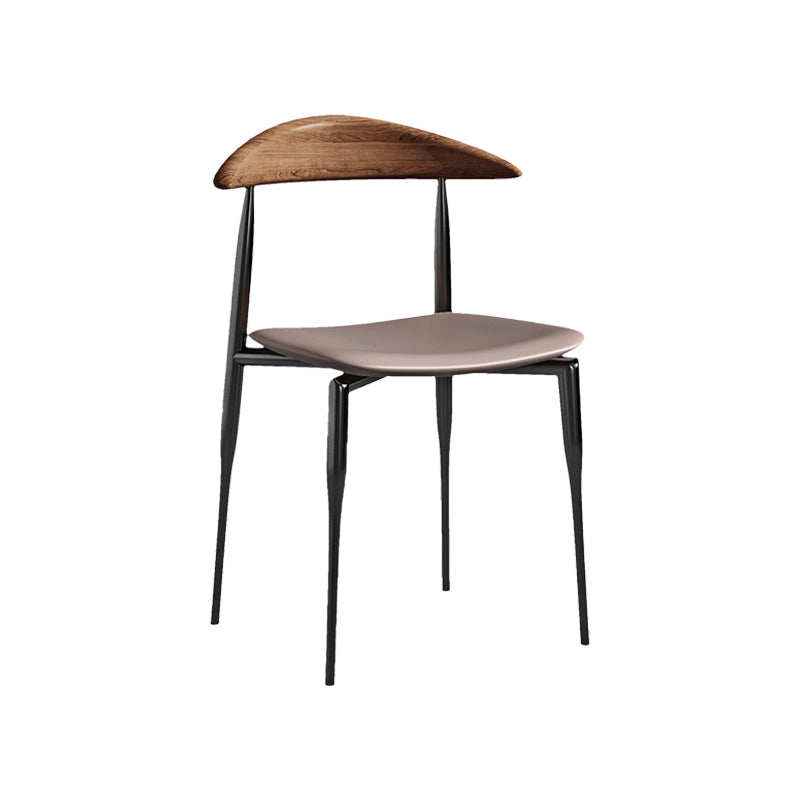 Industrial Armless Dining Chair Kitchen Open Back Side Chair