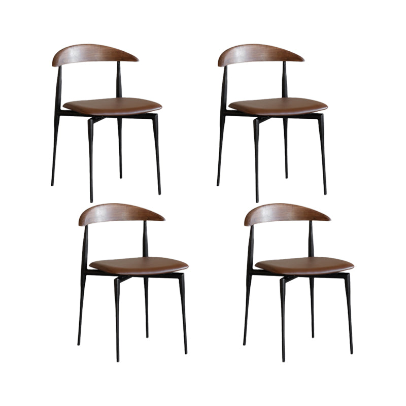 Industrial Armless Dining Chair Kitchen Open Back Side Chair