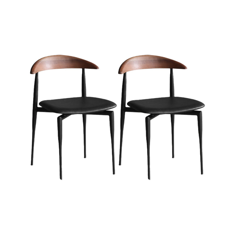 Industrial Armless Dining Chair Kitchen Open Back Side Chair