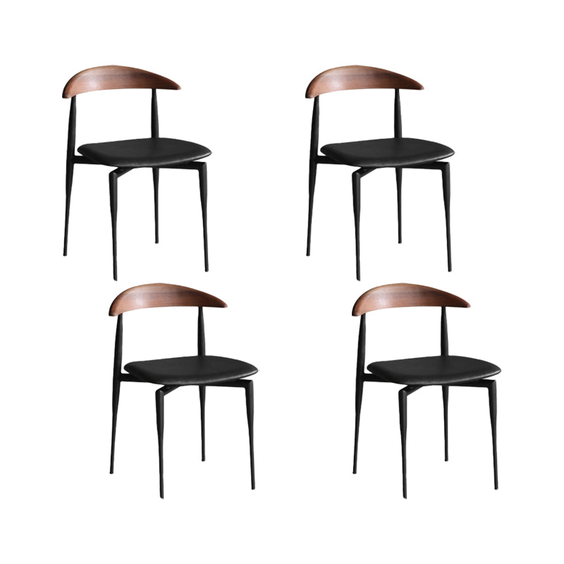 Industrial Armless Dining Chair Kitchen Open Back Side Chair