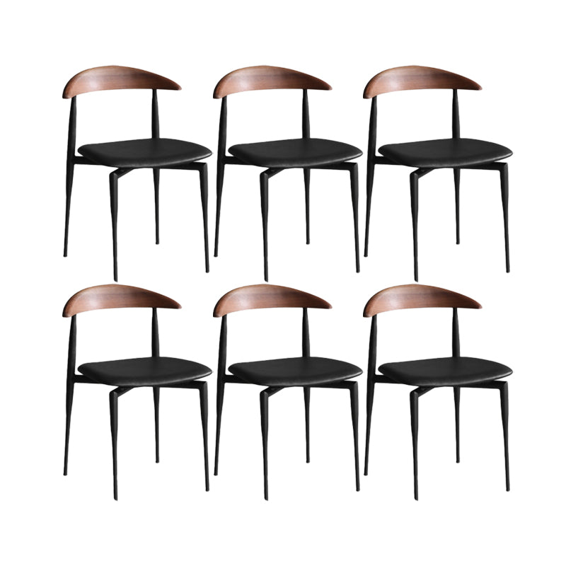 Industrial Armless Dining Chair Kitchen Open Back Side Chair