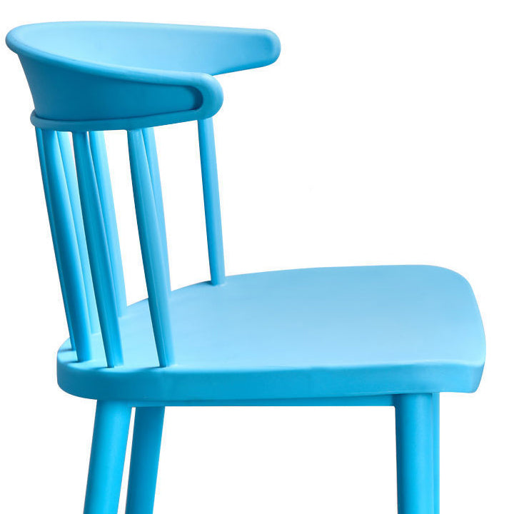 Contemporary Kitchen Dining Chair Plastic Slat Back Side Chair