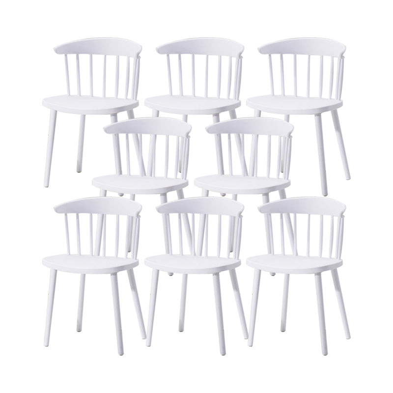 Contemporary Kitchen Dining Chair Plastic Slat Back Side Chair