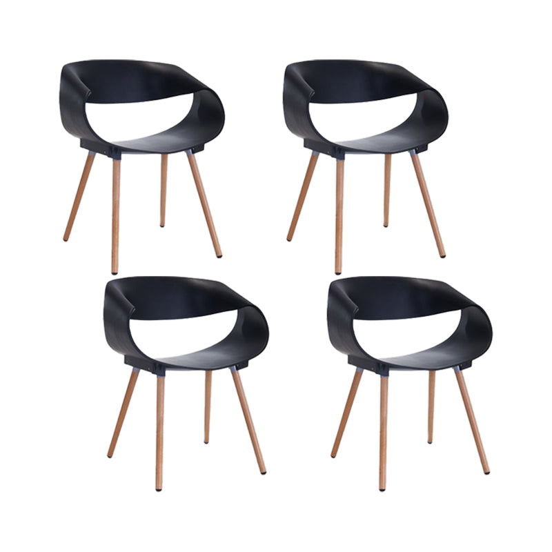 Contemporary Arm Dining Chair Indoor Solid Wood Dining Chair