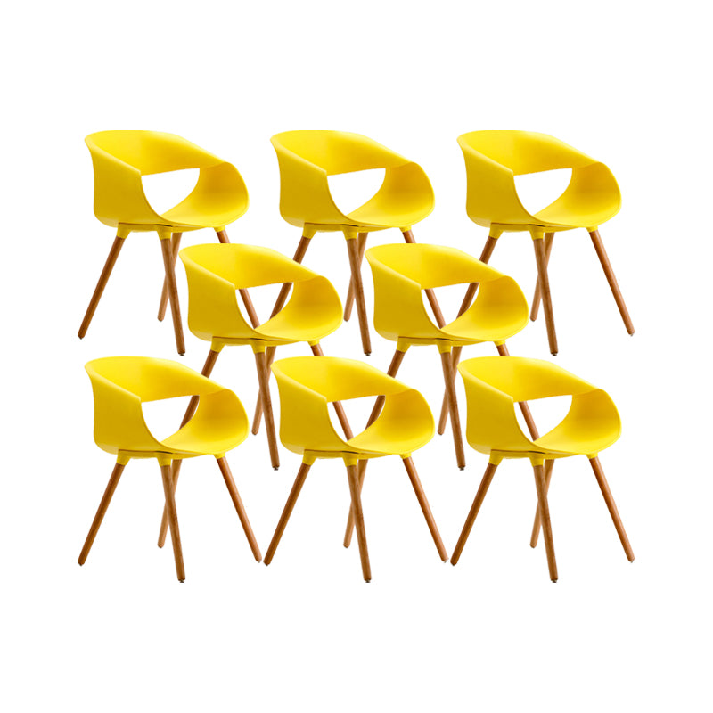 Contemporary Arm Dining Chair Indoor Solid Wood Dining Chair