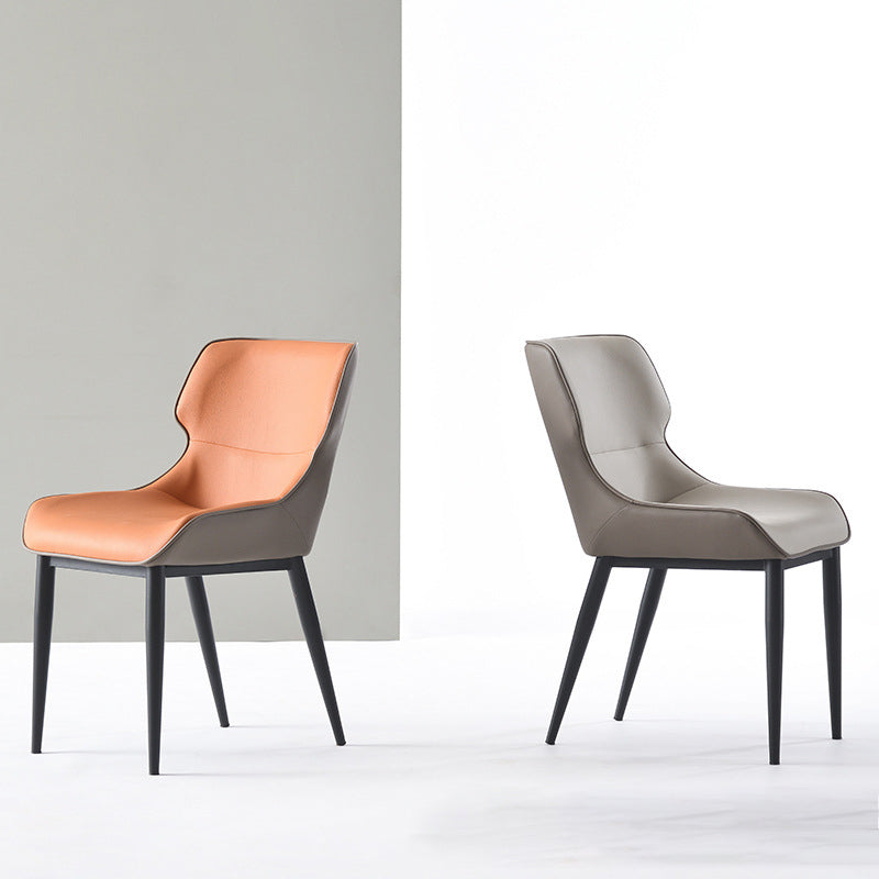 Dining Room Upholstered Chair Home Wingback Faux Leather Dining Chair